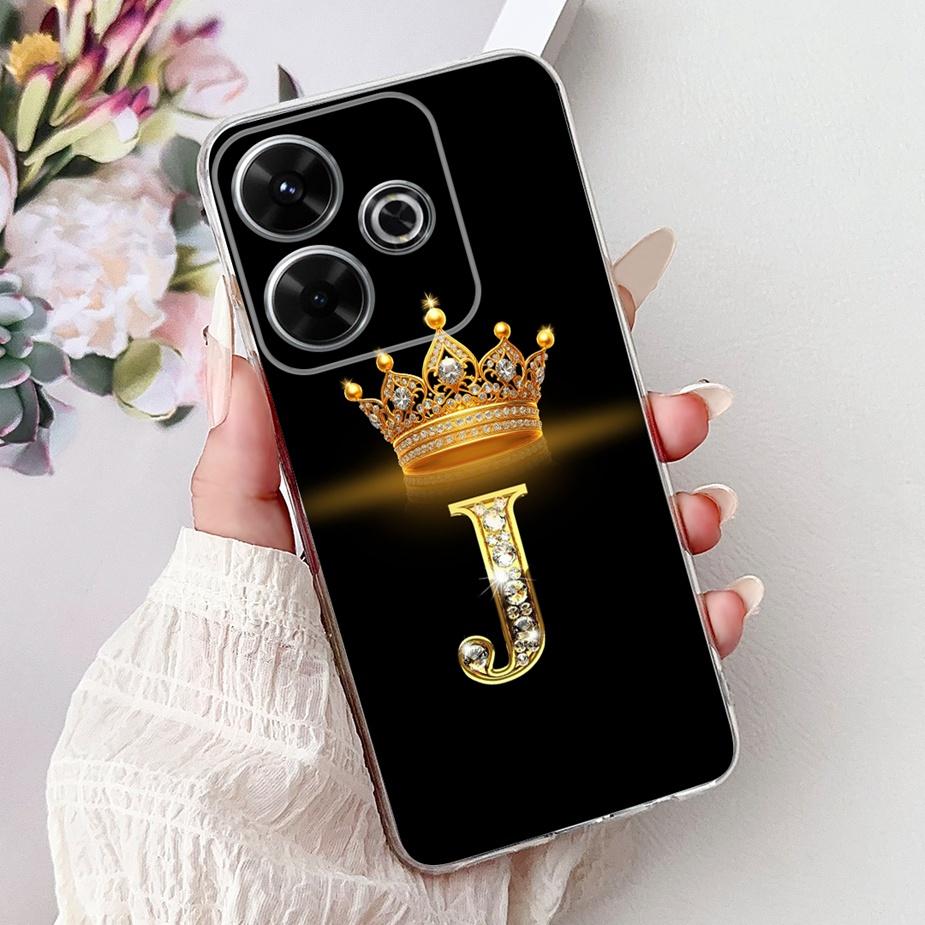 For Xiaomi Redmi 13 Case New Letters Cover 6.79'' Clear Silicone Soft TPU Phone Case For Xiaomi Redmi 13 Redmi13 Back Cover Bags