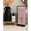 Pink Coquette Bow Leopard Giraffe Kitchen Towels Set of 2, Leopard Giraffe Decor Hand Towels for Bathroom, Pink Dish Tea Towels for Kitchen, Coquette