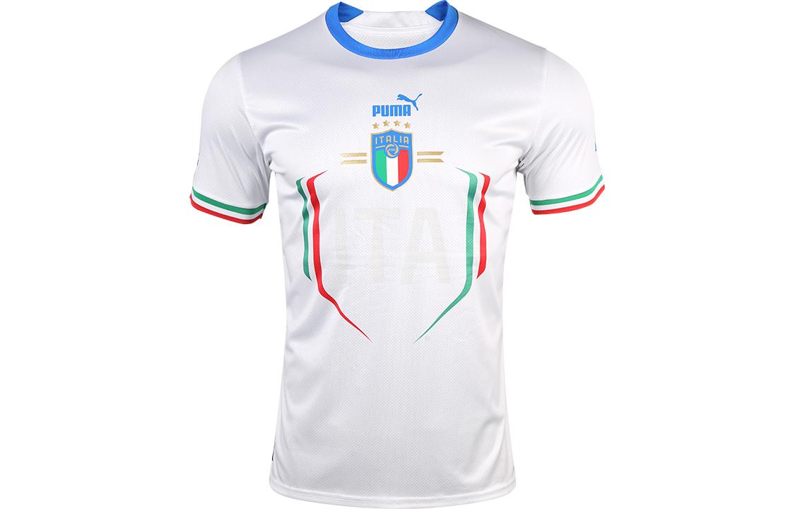 PUMA Soccer Jerseys Men s White Blue Moderate Straight Fit 76565002 XL