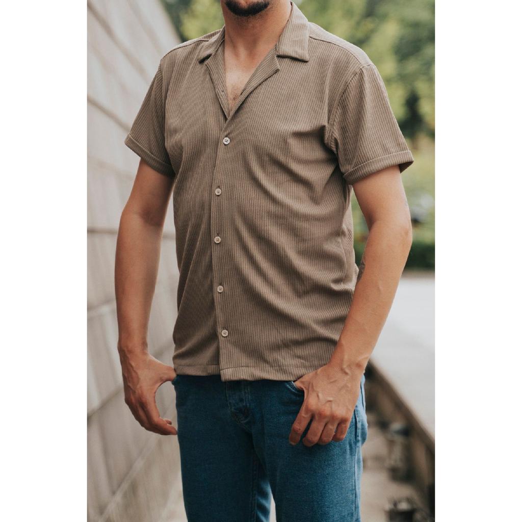 Cămașă cu mânecă scurtă pentru bărbați, din nurcă