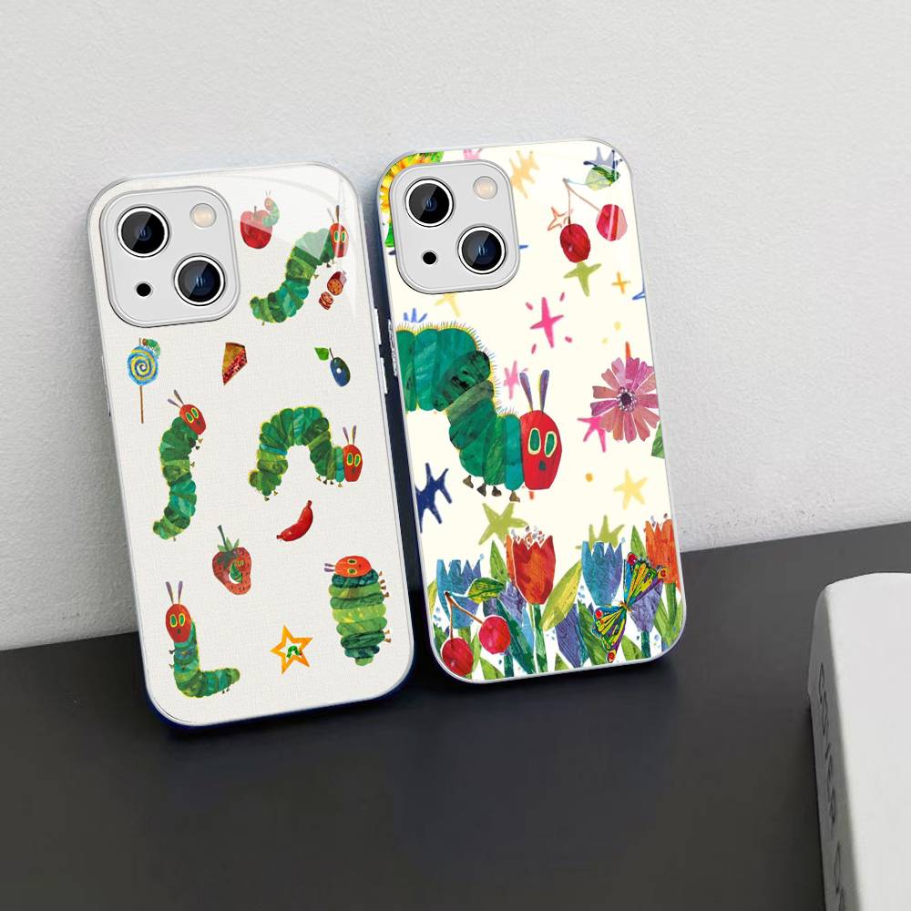 The Very Hungry Caterpillar For IPhone 14 13 12 Mini 11 Pro XS Max X XR 14 Plus Tempered Glass Cover