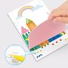 1 Set Kids Squeegee Art Craft Kit Rainbow Scratch Paper Art Kit Educational DIY Children Dot Scratch Painting Toy Toddlers Boys Girls Party