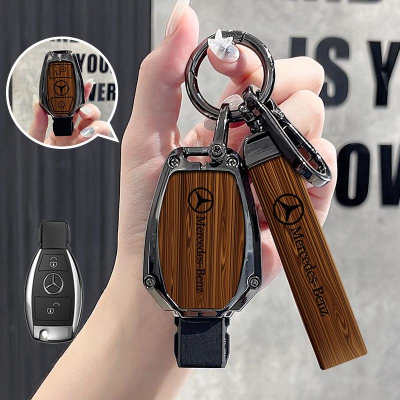 CRI1Car Key Case Cover Key Bag Accessories For Mercedes Benz A B C S Class AMG GLA CLA GLC W221 W204 W176 W205 Shell Fob Keychain