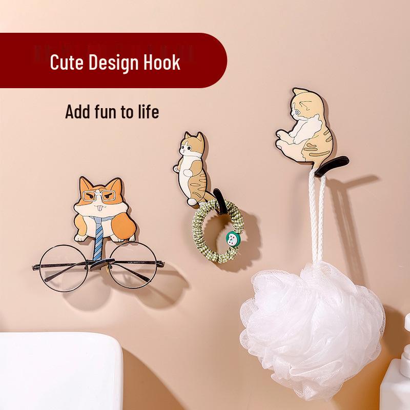 Nordic Cartoon Fridge Magnet Hooks: Cute, Creative 3D Stereo Decoration with Strong Magnetic Hold.