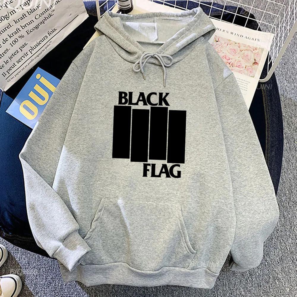 Black Flag Band Print Clothing Punk Rock Style Street Sweatshirt Men/women Causal Comfortable Pullovers Fall Fleece Hoodies