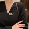 Opal Wheat Corsage Luxury Brooch Female Tide Internet Celebrity Anti-Light Buckle Personalized Pin Fixed Clothes Accessories