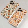 Autumn Leaves Pumpkin Clear Silicone Soft TPU Phone Case For iphone 17 16 15 14 Plus 13 12 Mini 11 Pro Max Shell Capa