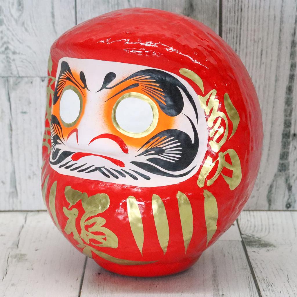 Castle Enterprise Size Red Japanese-Made Papier-Mache Daruma, 6,