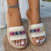 Women's Slippers Outdoor Flat Designer Shoes Women Large Size Bohemian Ethnic Sandals Tassel Beach Slippers Slides Women