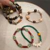 Handmade High-End Retro Tibetan Bead Bracelet with Natural Stone, Chinese Ethnic Style.