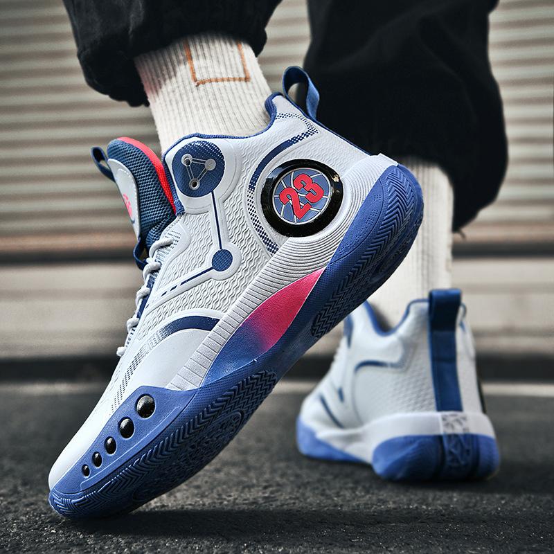 Fashion Basketball Shoes Youth Sports Men's and Women's Shoes Four Seasons Versatile Couple Non-slip and Wear-resistant Student Running Shoes Trend