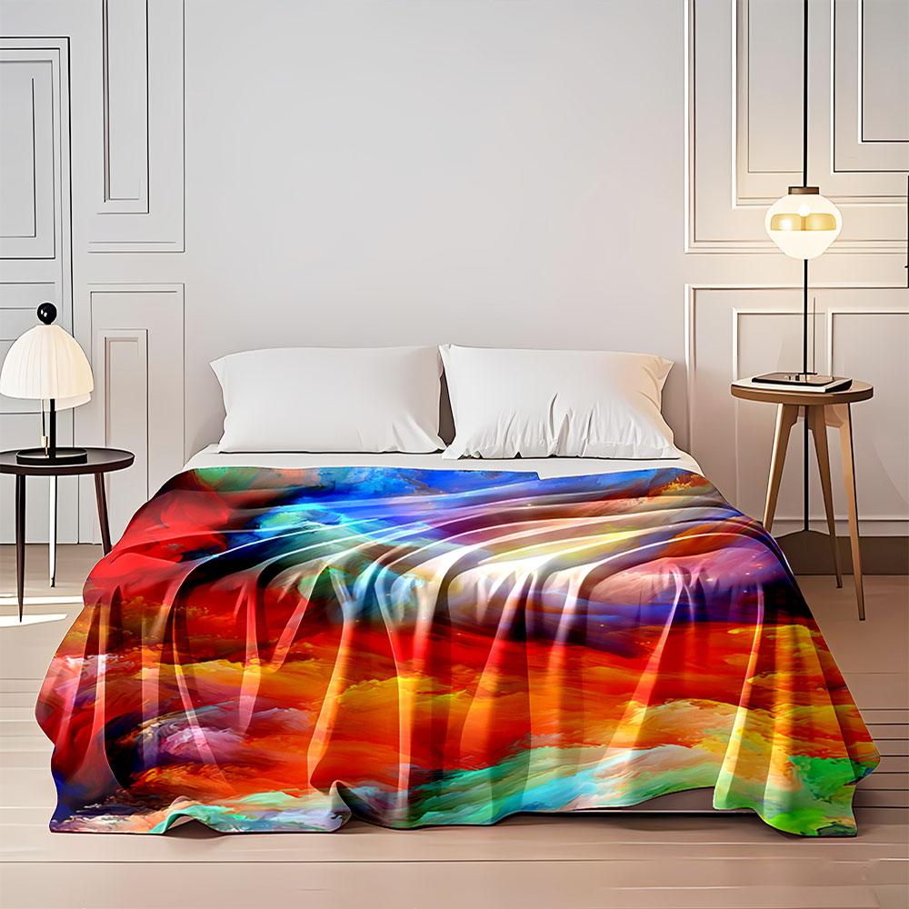 Vibrant Abstract Skyburst for All Seasons Blanket Lunch Break Throw Gift