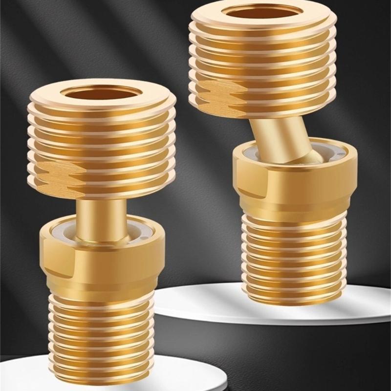 360 Degree Adjustable Angled Bents Base Lengthened Brass Shower Tap Adapter Curved Feet for Kitchen and Bathroom