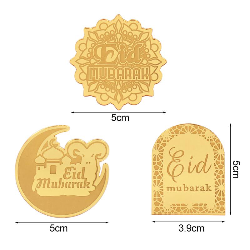 5/10 STÜCKE Eid Mubarak Kuchenaufsatz Gold Acryl Cupcake Topper Ramadan Kareem Backwerkzeuge Islamische Muslimische Party Kuchendekorationen