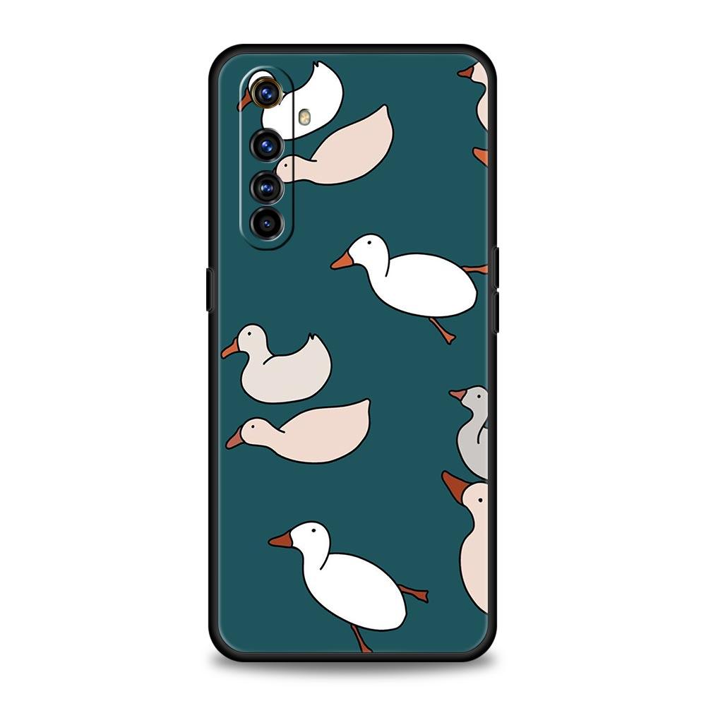 For Realme GT Neo 2 3 3T 5 Case For Realme 12 11 5G 10 9 8 5G 7 6 GT5 GT3 GT2 Pro Plus C21 C11 C25 Cover Cartoon Duck Goose Game