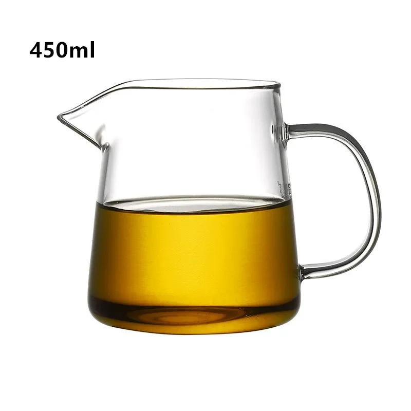 Hitzebeständiger Klarer Glas-Teekrug, Quadratisches Kreatives Chinesisches Tee-Set-Zubehör, Chahai, Milchglas-Kaffeekanne, Wasserkanne