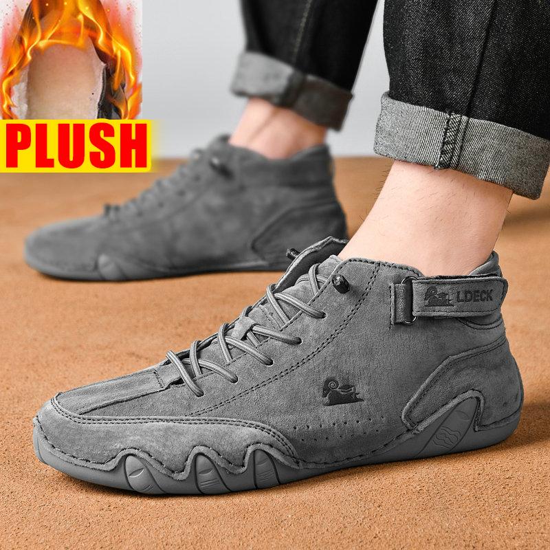 Men Sneakers 2024 New In Casual Shoes Male High Top Sneakers Winter Warm Designer Fashion Loafers Lace Up Shoes Men Ankle Boots