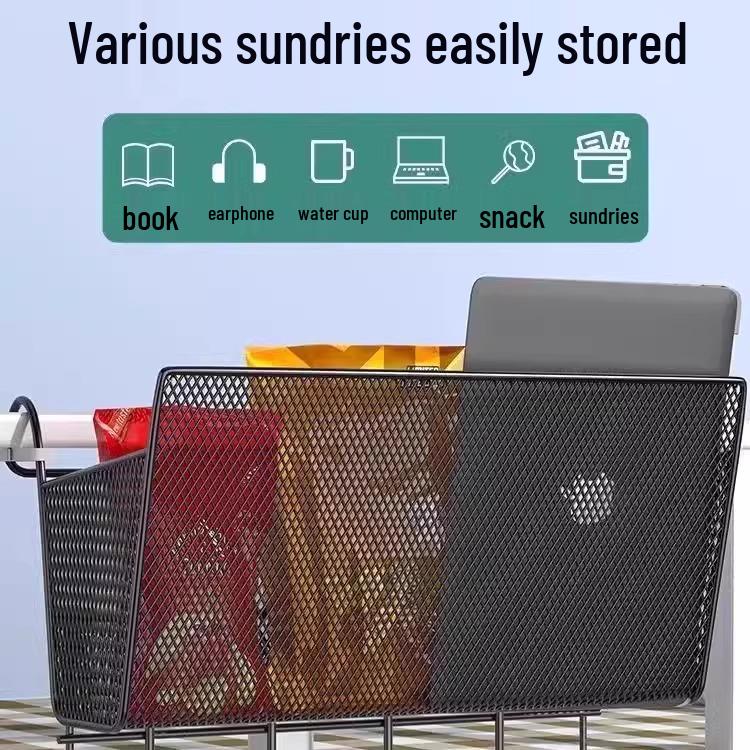 Movable Dormitory Bedside Hanging Storage Rack for College Students