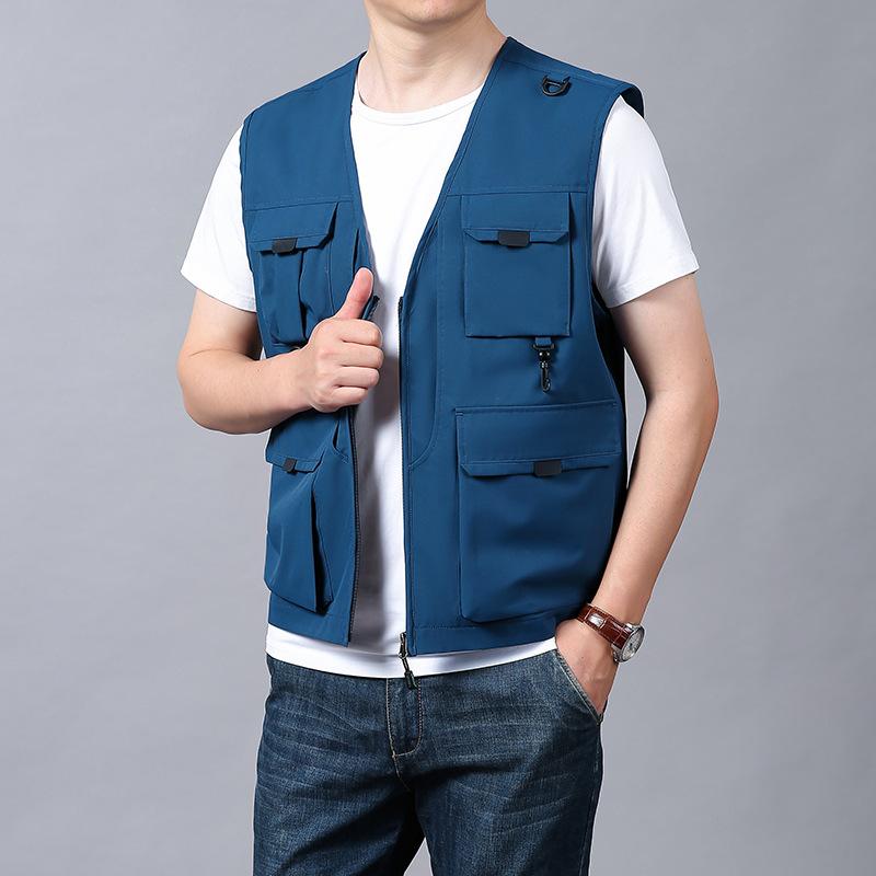 Fishing Vest Men's Multi Pocket Outdoor Workwear, Photography Sports Vest, Hiking Suit, Camisole Jacket