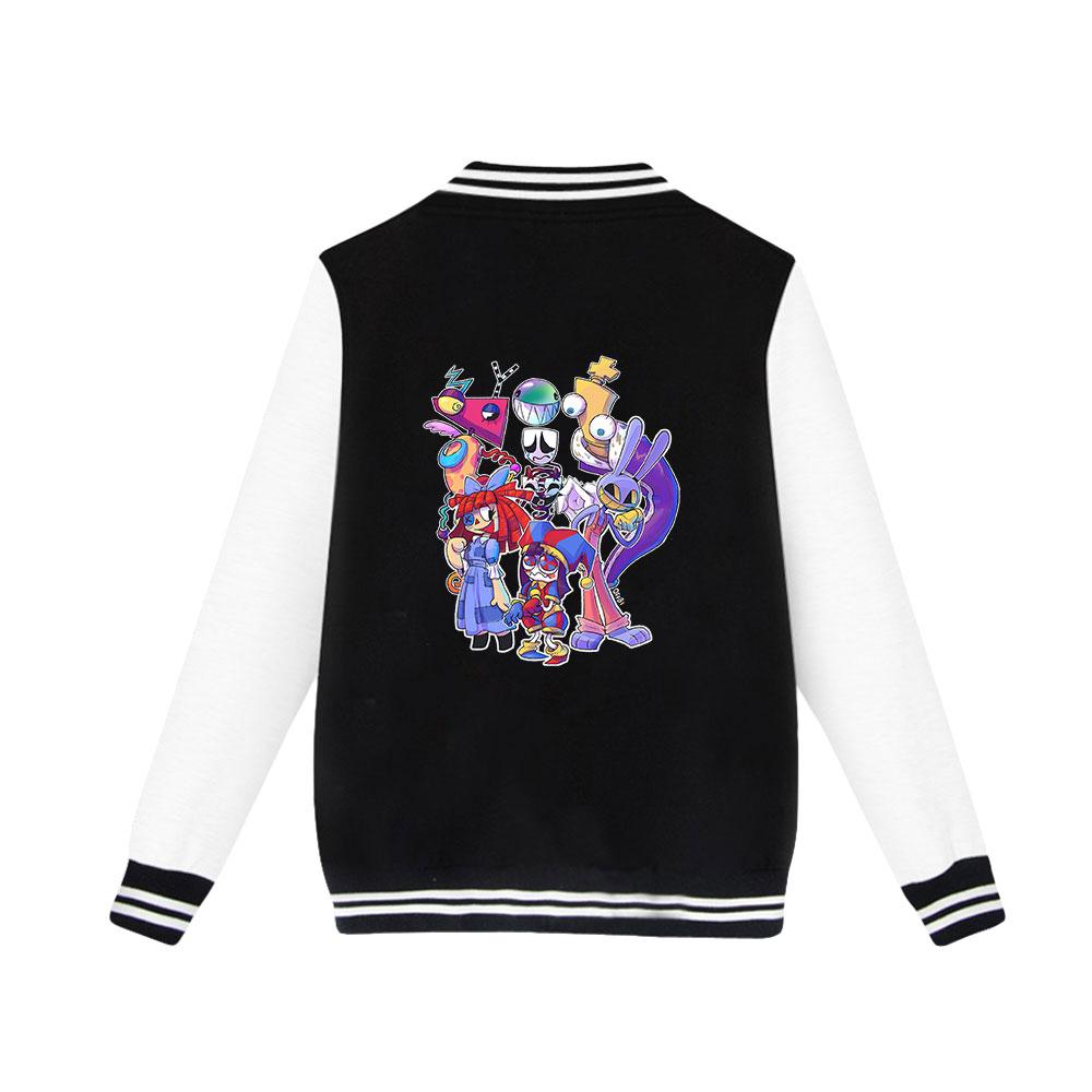 Úžasný digitální cirkusová bomber bunda dámská pánská nadměrná Harajuku móda baseballová bunda bunda dámská streetwear jaro podzim bomber svrchní oděv