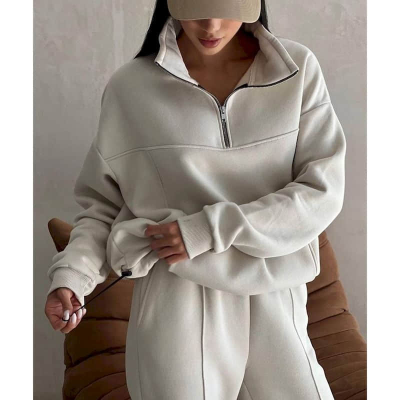 Ensembles de Pantalons Sportifs Solides Décontractés Manches Longues Sweat à Capuche Taille Élastique Pantalons Harem Ensembles Deux Pièces Tenues pour Femmes Nouveautés en Ensembles Assortis