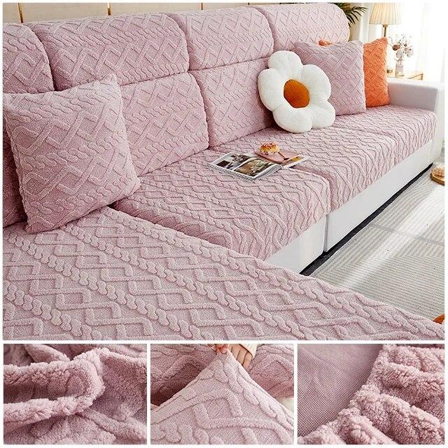 Husă de pernă pentru scaun canapea din jacquard de pluș Huse elastice pentru canapea pentru mobilier de sufragerie Husă detașabilă reglabilă pentru mobilier