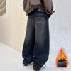 2025 Boys' Fleece-Lined Denim Pants - Autumn/Winter Trend for Children