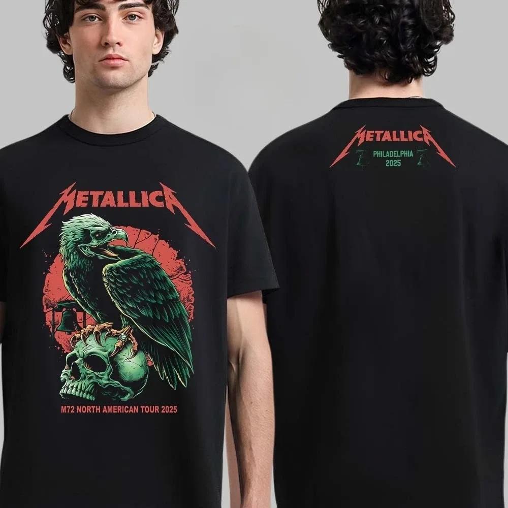 Metallica M72 World Tour Graphic Print T-shirt Returns in Europe 2026 Schedule Tour Unisex T-Shirt High-end Oversized Cotton Tee