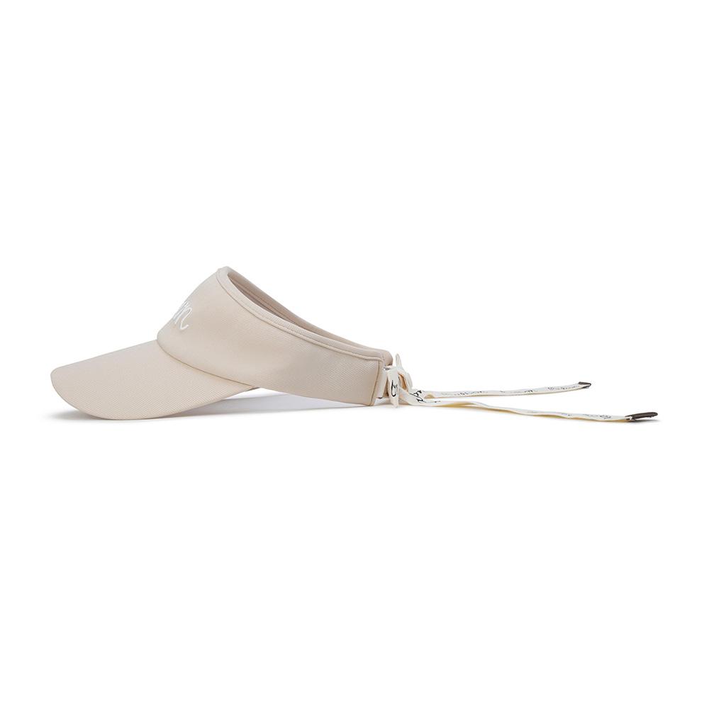 MALBON GOLF Women'S Detachable Ribbon Visor Beige (Woman)
