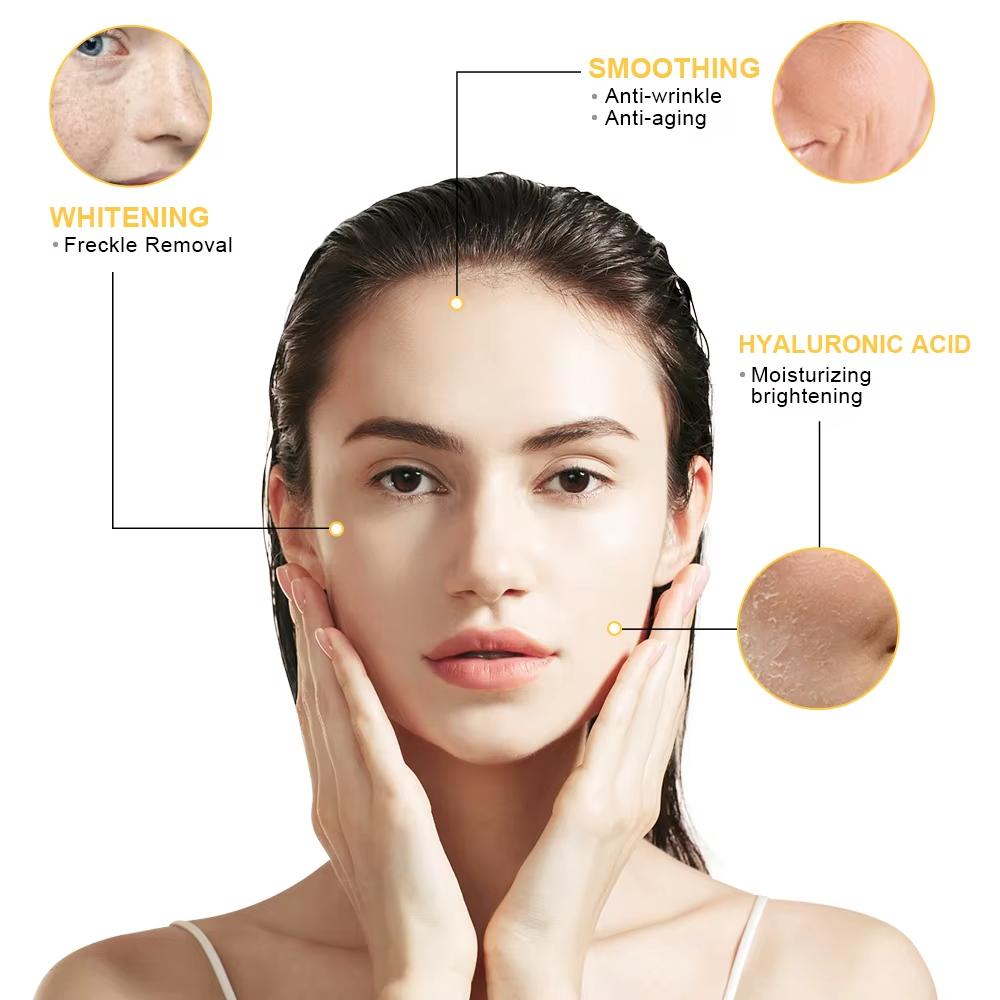 AUQUEST Niacinamide Serum Hyaluronic Acid for Face 24K Gold Essence Whitening Anti-Aging Collagen Facial Serum Skin Care Products