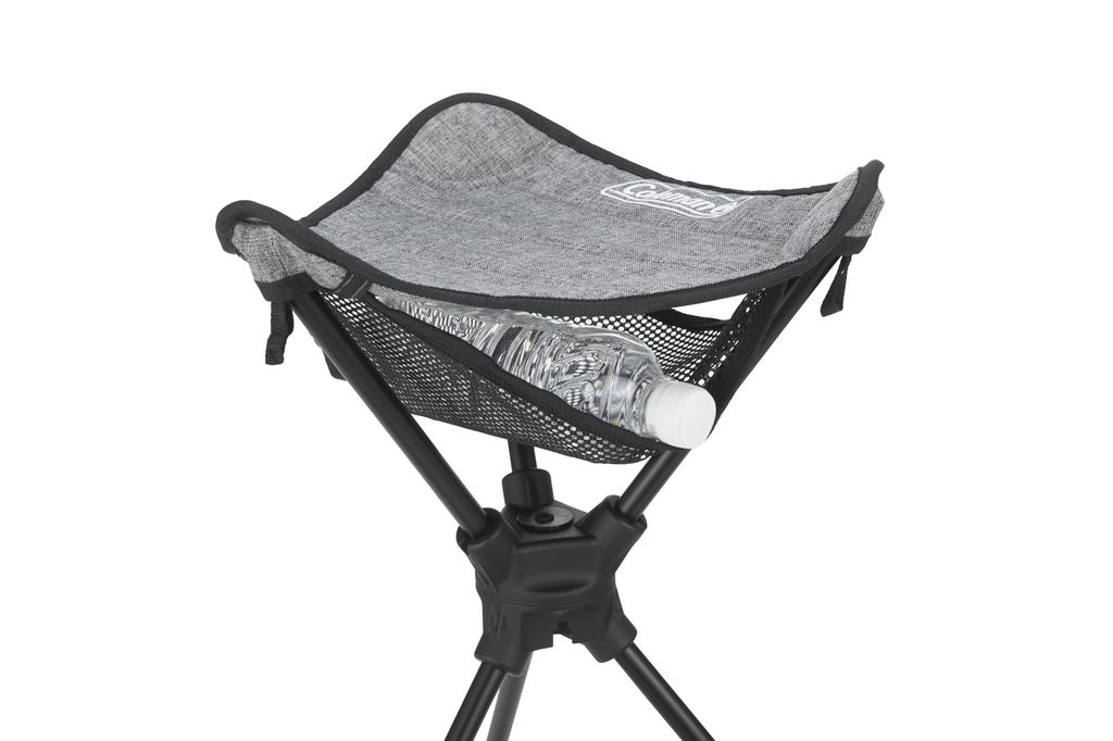 Coleman Stool 360 for Spectating (Heather Gray) - Chair, Camping, Outdoor, Sports, Foldable, Lightweight, Compact, Swivel,