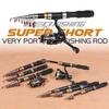Ultra Short Mini Ice Fishing Rod Telescopic 1M-2.3M Telescopic Pocket Travel Pole for Lure Fish in Saltwater Freshwater Winter 260319