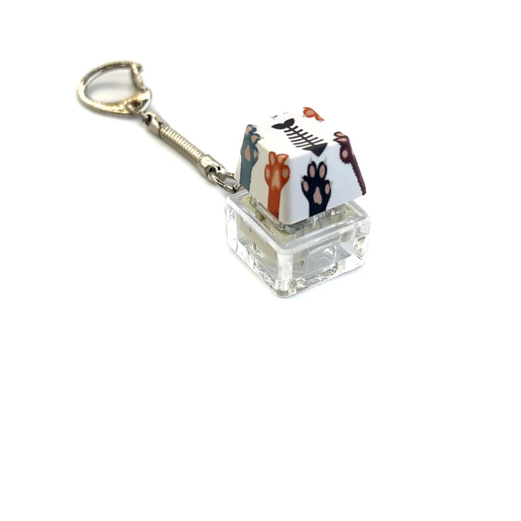 Decompression Keychain Mechanical Keyboard Button Keyring Fingertip Key Cap Pendant Antistress Toy