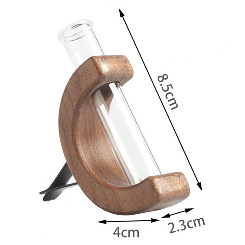 Flower Vase Clip Eco-friendly Personalized Wooden Car Vent Clip Vase Dashboard Decor Unique Flower Display Clip Desktop Ornament