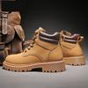 Men's 2025 Autumn High-Top Retro Yellow Martin Boots - Versatile Casual British Style.