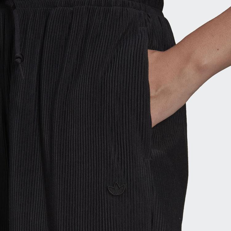 Adidas Originals Adicolor Waist Tie Straight Leg Casual Pants Women Bottoms Black HF7541