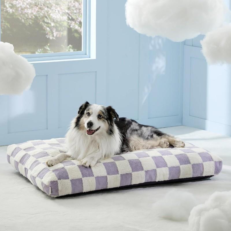 Rectangular Pet Bed Dogs Cats Soft Plush Floor Mat With Removable Cover