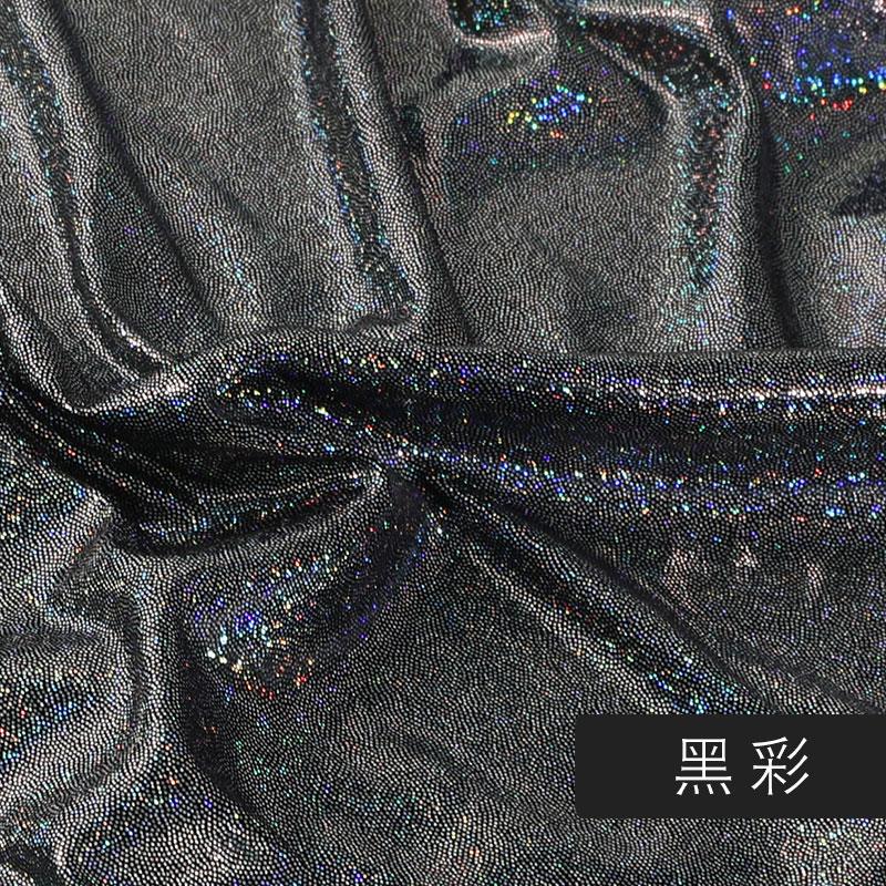 150x50cm/150x100cm Laserowy Iluzyjny Błyszczący Tkanina z Hot Stampingu Złoceniem Na Kostiumy Sceniczne Dekoracje Tła Ręcznie Robiona Tkanina DIY