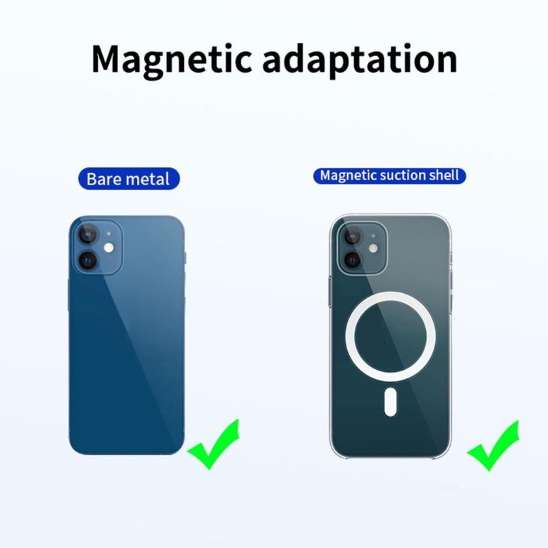 Magnetic Wireless Charging Station ABS Texture Suitable for Phone Watch Earphone Fast 15W Charging Built In Night Light