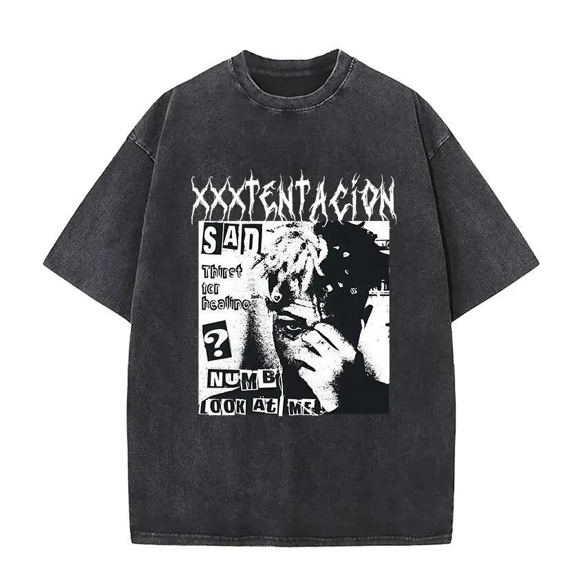 

90-ті Винтажний XXXTentacion Альбом 2026 Прана Футболка Реп Чоловіча Жіноча Хіп-Хоп Готична Короткий Рукав Футболка Чоловік Панк Фанатський Одяг Футболки XXL