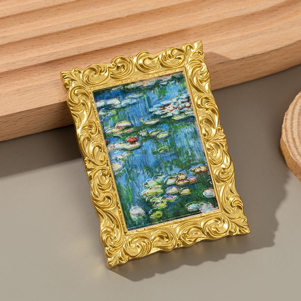 3D World Famous Painting Resin Fridge Magnet - Creative Retro Character Design