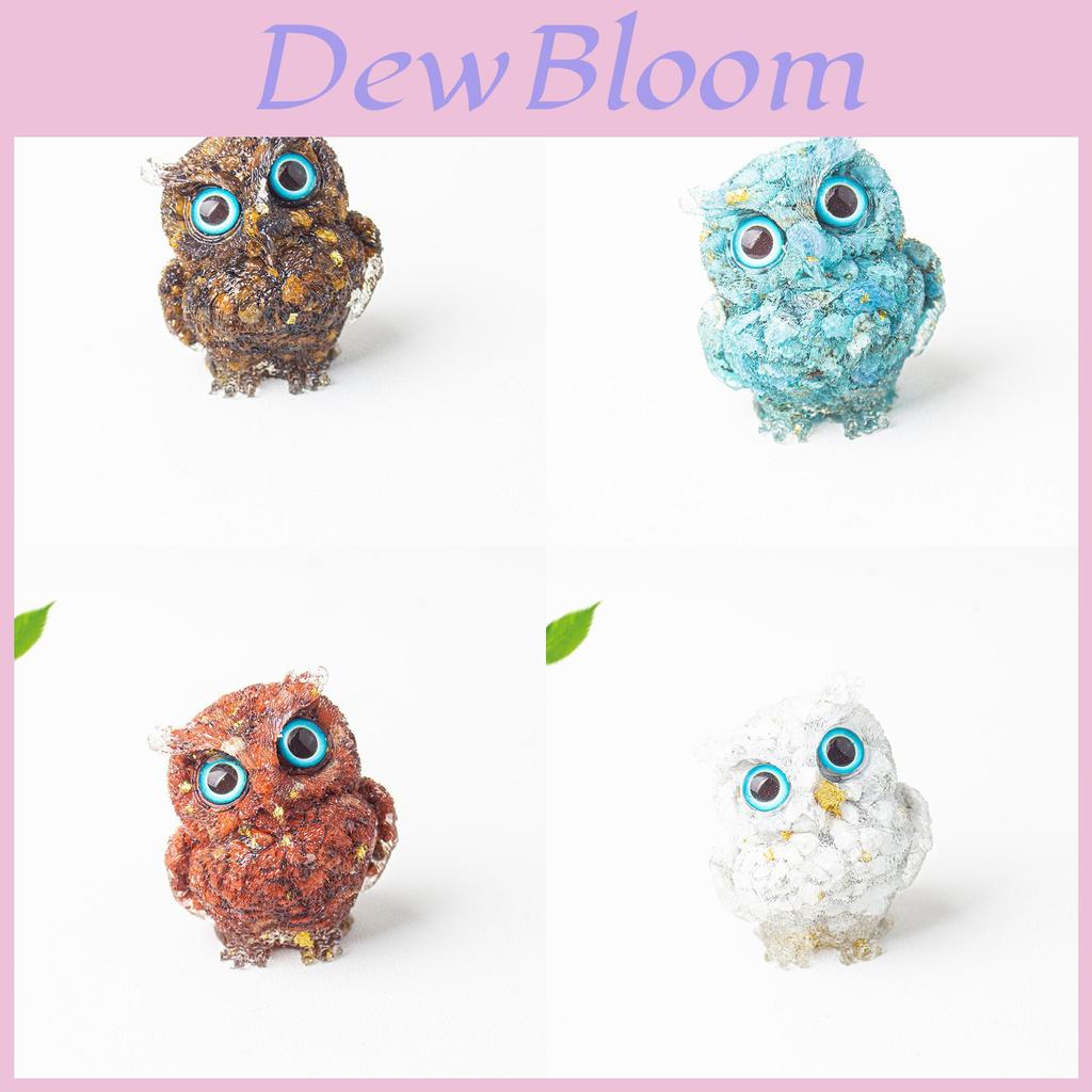 Crystal Resin Owl Figurine For Home Office Decor Gift For Friends And Family