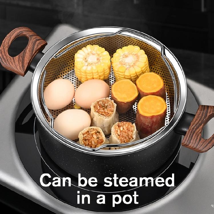 Cestas Coladoras de Acero Inoxidable para Vaporizar Drenaje Escurridor para Arroz Huevos Verduras Carne
