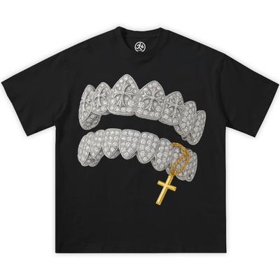 Chrome Cross Grills Shirt, Vintage Jewelry, Hip Hop Graphic T-Shirt,  Rapper Unisex T-Shirt