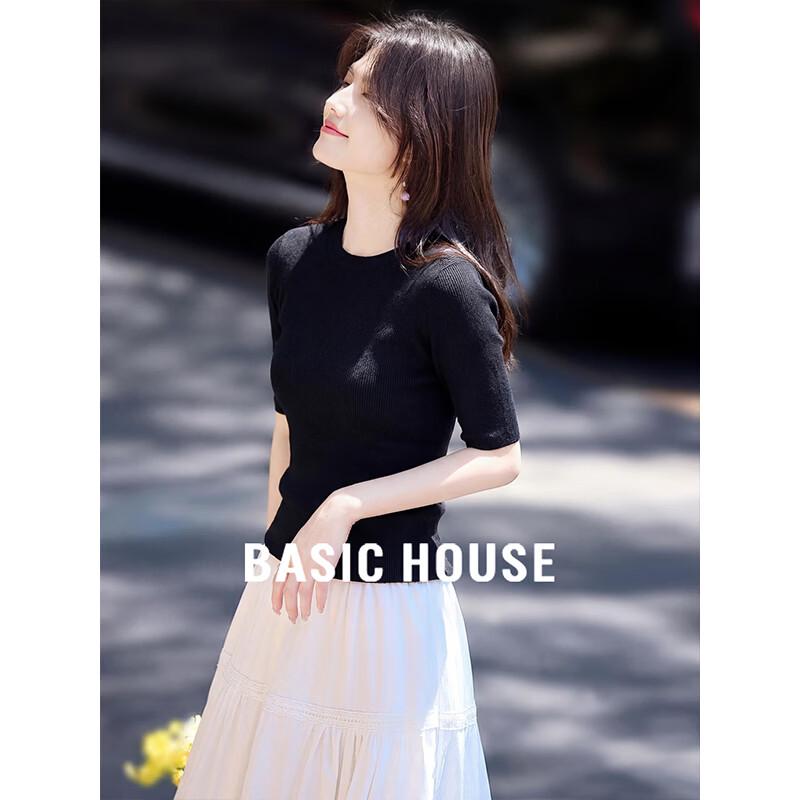 

Базовый женский вязаный топ с круглым вырезом Basic House S