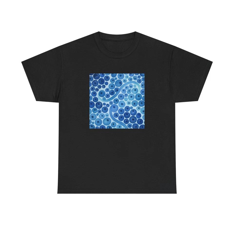 Unisex Adult T Shirt Blueberry Gradient Abstract Pattern Art 4XL