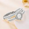 New Romantic Women's Watch Diamond Luxury Wrapped Pearl Bracelet Watch Waterproof Ladies Fashion Quartz Wristwatches Gift