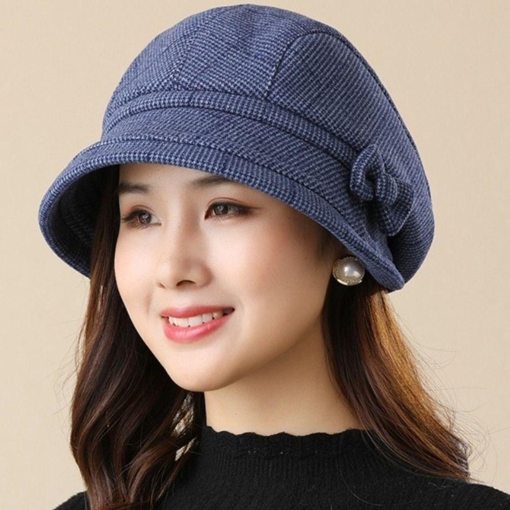 Elegant Women's Beret Hat Warm Baseball Caps Fashion Short Brim Beanie  Women Mother'gift