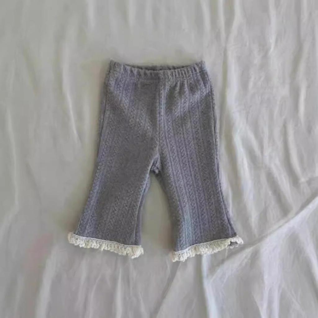 Mädchen Leggings mit Spitze - Neue Herbstmode 2025, Koreanischer Stil Kinderbekleidung, Baby Lange Hosen