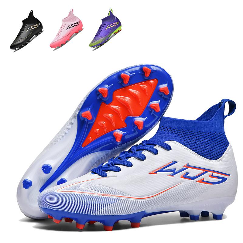 Nouvelles Chaussures de Football pour Hommes Baskets d'Entraînement Crampons à Pointes Longues Match Futsal Respirantes Livraison Directe Chaussures de Football Ultralégères Indoor